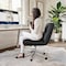 Flash Furniture Chloe Mid-Back Black Padded LeatherSoft Armless Chair w/Wheels, Swivel Function, and Chrome Frame CH-232174-1-BK-GG - alternate 5